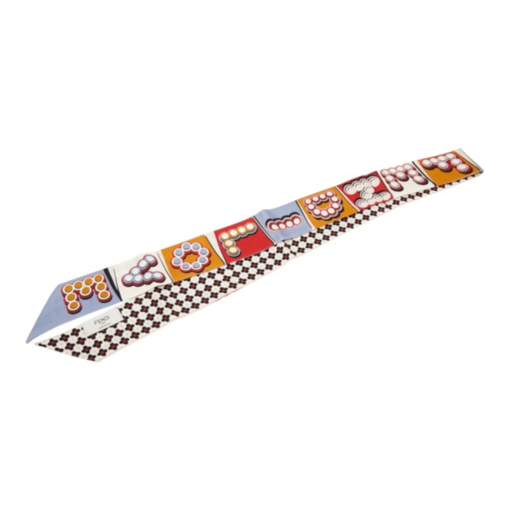 Fendi LOVE Scarf Muffler Multicolor Silk Women's FENDI